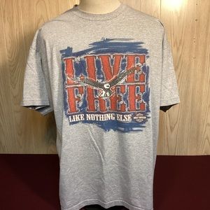 Sturgis Live FreeHarley-Davidson T-shirt Mens size 2XL Sturgis SD